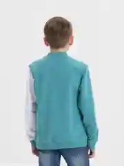 Бирюзовый толстовка, бомбер для мальчика, свитшот. BonitoKids