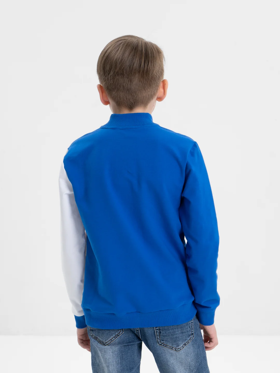 Синий толстовка, бомбер для мальчика, свитшот. BonitoKids