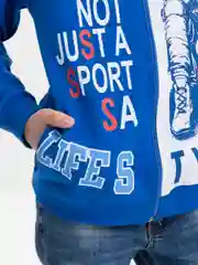 Синий толстовка, бомбер для мальчика, свитшот. BonitoKids