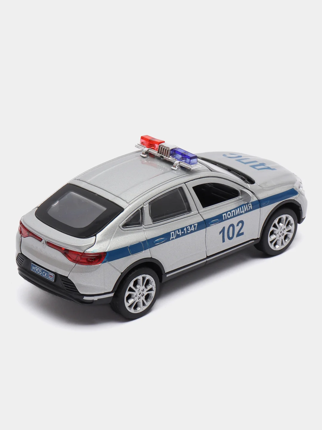 Машина Технопарк RENAULT ARKANA ПОЛИЦИЯ 12 см, металл, свет-звук