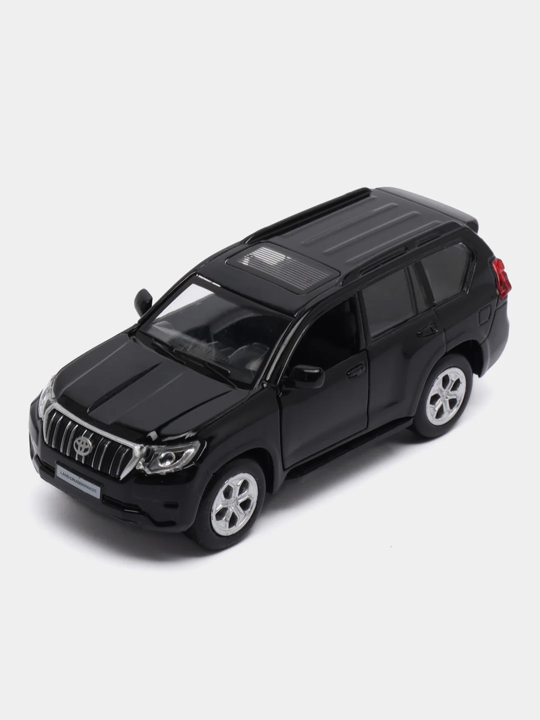 Машина Технопарк TOYOTA PRADO, 12 см, металл, свет-звук, инерция, черный