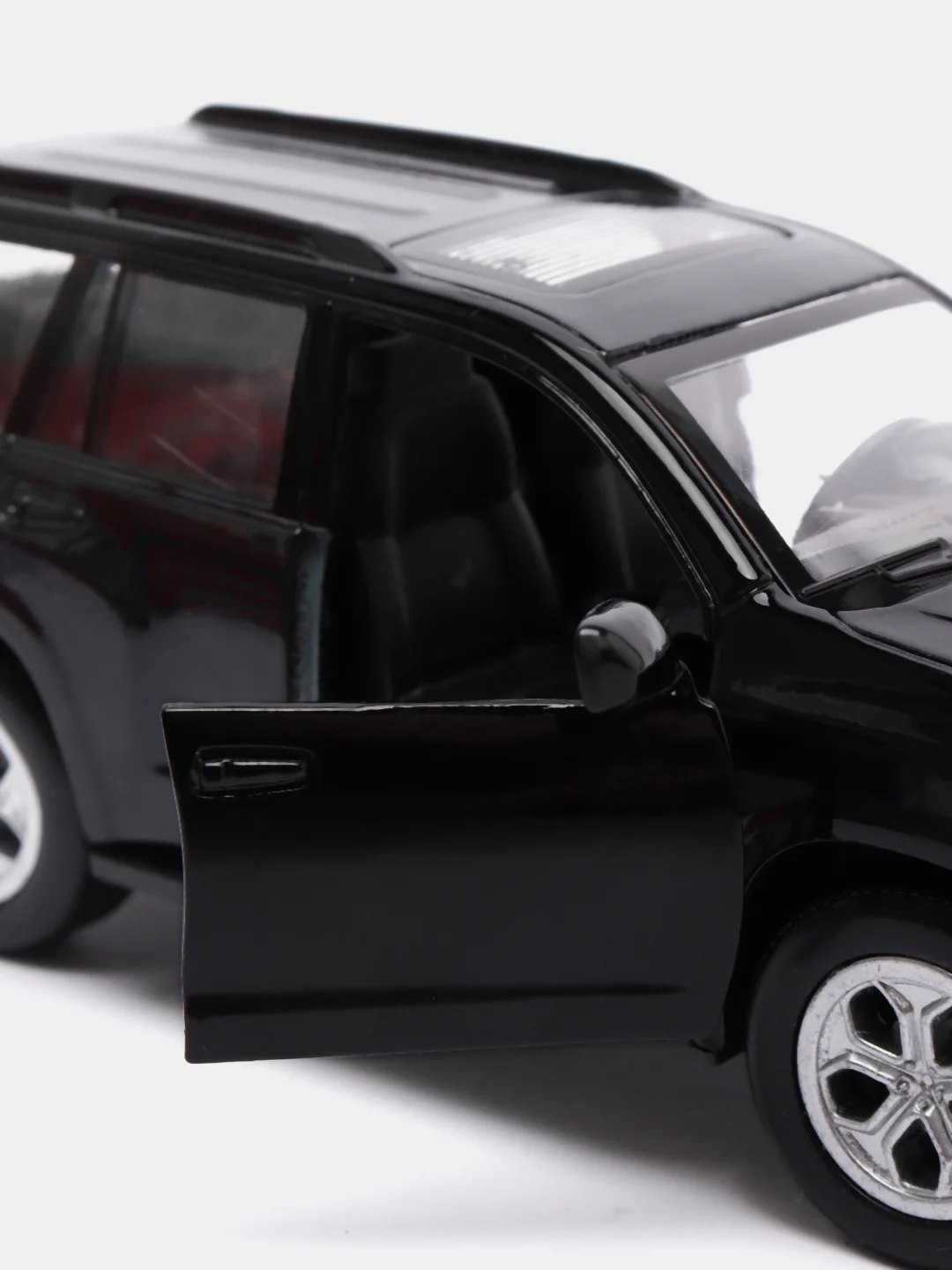 Машина Технопарк TOYOTA PRADO, 12 см, металл, свет-звук, инерция, черный