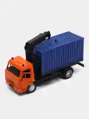 Машина Технопарк Kamaz "Контейнеровоз", металл, подвижные детали, инерция, 15,5 см