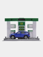 Игрушка Технопарк АВТОЗАПРАВОЧНАЯ СТАНЦИЯ 21 см, С МАШИНКОЙ, пластик, свет-звук
