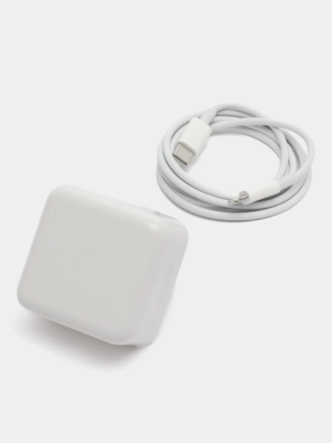Белый двухпортовый адаптер питания USB-C мощностью 35 Вт для быстрой зарядки iPhone, Android