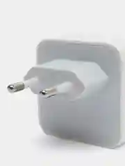 Белый двухпортовый адаптер питания USB-C мощностью 35 Вт для быстрой зарядки iPhone, Android