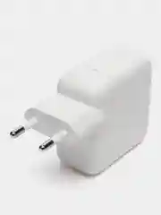 Белый двухпортовый адаптер питания USB-C мощностью 35 Вт для быстрой зарядки Apple, Android