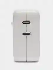 Белый двухпортовый адаптер питания USB-C мощностью 35 Вт для быстрой зарядки Apple, Android