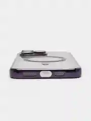 Фиолетовый магнитный чехол MagSafe iPhone 14 Plus Pro Max с гальваническим покрытием