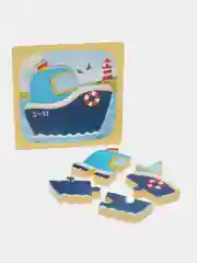 Лазурный деревянный 3D пазл Монтессори,животные,трактор,Раннее Обучение, интеллектуальная игра-пазл