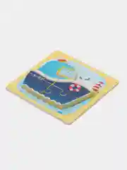 Лазурный деревянный 3D пазл Монтессори,животные,трактор,Раннее Обучение, интеллектуальная игра-пазл
