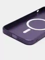 Фиолетовый цветной магнитный чехол MagSafe на iPhone 14 Plus Pro Max с защитным стеклом камеры