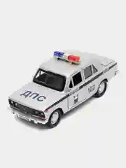 Машина Технопарк ВАЗ-2106 ЖИГУЛИ ПОЛИЦИЯ 12 см,  инерция