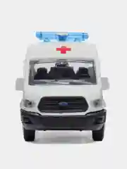 Машина Технопарк FORD TRANSIT СКОРАЯ, 12 см, металл, инерция