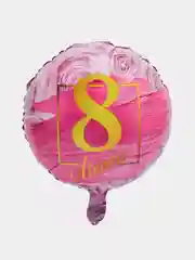 Золотой фольгированные шары сердце  "8 марта", "Люблю", 45 см