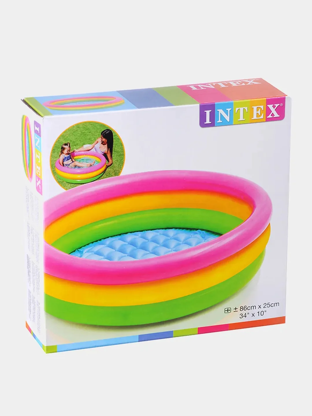 Надувной бассейн Intex для детей, 86 x 25 см, от 1 до 3 лет, надувное дно