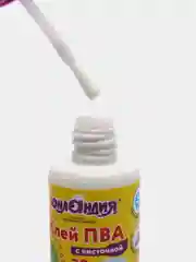 Фиолетовый клей пва с кисточкой
