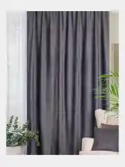 Угольный штора интерьерная, бархат, 1 штука, 200 х 270 см