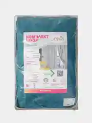 Тёмно-бирюзовый штора интерьерная, бархат, 1 штука, 200 х 270 см