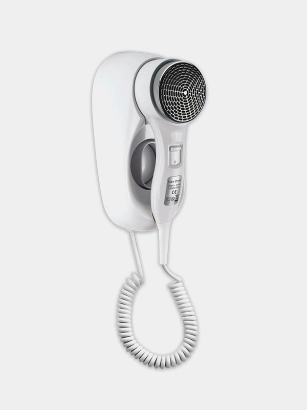 Фен для волос настенный KSITEX F-1400 WC, 1400Вт, 2 скорости, белый