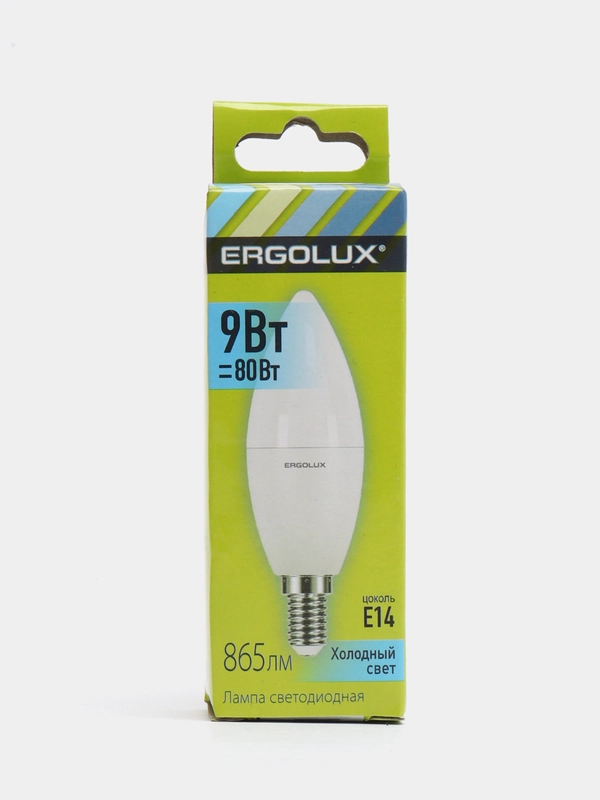 Лампа светодиодная Ergolux Е14, 9 Вт, "Свеча" LED-C35-9W-E14