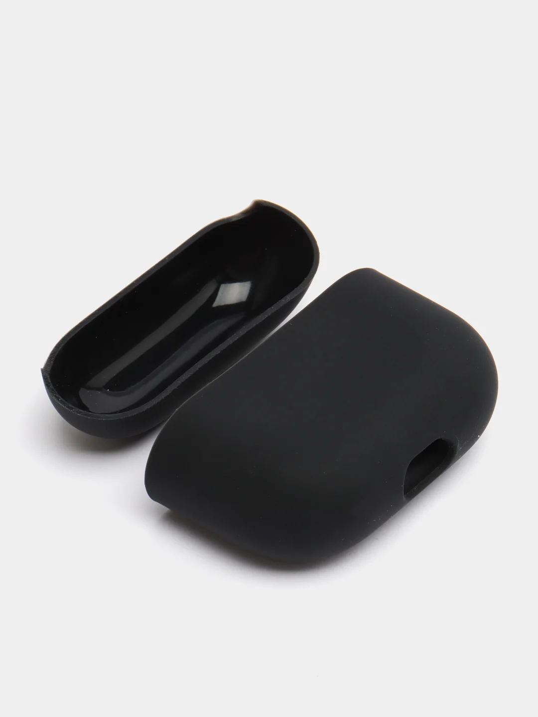Черный чехол на Apple AirPods 3 поколения для беспроводных наушников КАРТОФАН силиконовый тонкий
