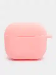 Розовый чехол на Apple AirPods 3 поколения для беспроводных наушников КАРТОФАН силиконовый тонкий