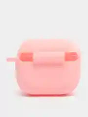 Розовый чехол на Apple AirPods 3 поколения для беспроводных наушников КАРТОФАН силиконовый тонкий