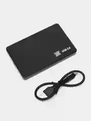 Черный кейс для жесткого диска USB 2.0