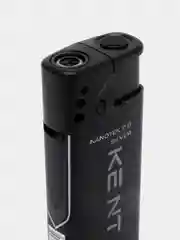 Черный зажигалка газовая автоген, заправляемая, турбо зажигалка