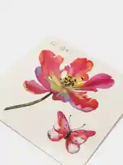 Коралловый меланж переводная тату / Временная татуировка / 6 х 6 см