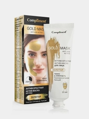 Compliment Gold mask Антивозрастная актив-маска для лица ЗОЛОТАЯ Тонус&Упругость, 80мл