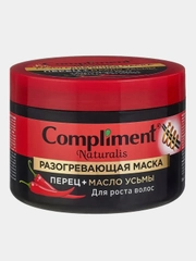 Compliment Naturalis разогревающая маска для роста волос ПЕРЕЦ+МАСЛО УСЬМЫ, 500мл