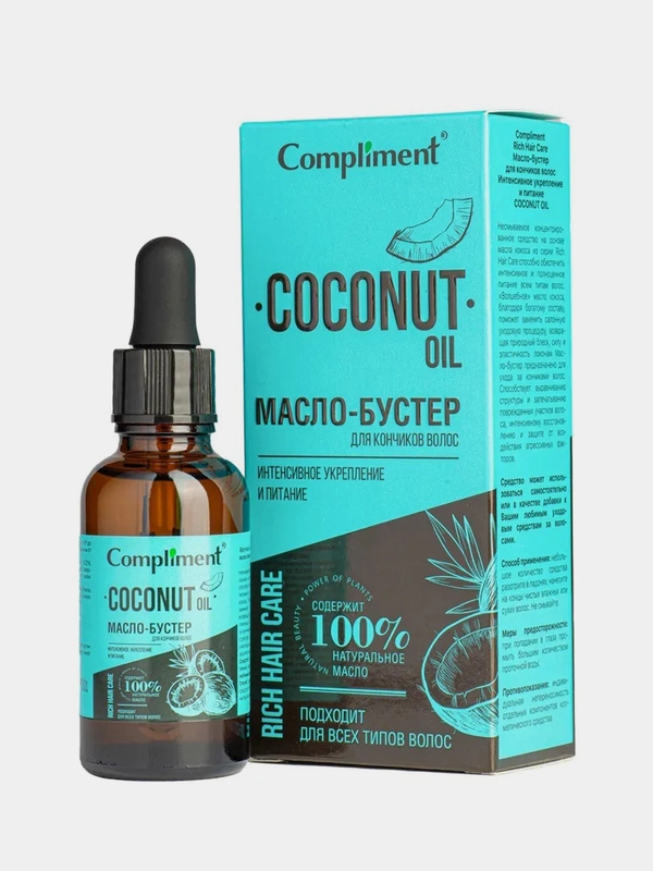 Compliment Rich Hair Care Масло-бустер для кончиков волос укрепление и питание, 27мл