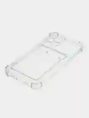 Голубой чехол для iPhone 11/12/13/14/Pro/Max/XR/7/8 прозрачный с отделом-карманом отсеком для карт