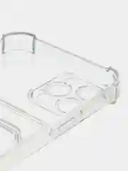 Голубой чехол для iPhone 11/12/13/14/Pro/Max/XR/7/8 прозрачный с отделом-карманом отсеком для карт