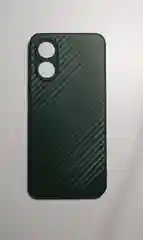 Зеленый чехол карбон с защитой камеры на OPPO A18 / OPPO A38 / OPPO A17K / OPPO A17