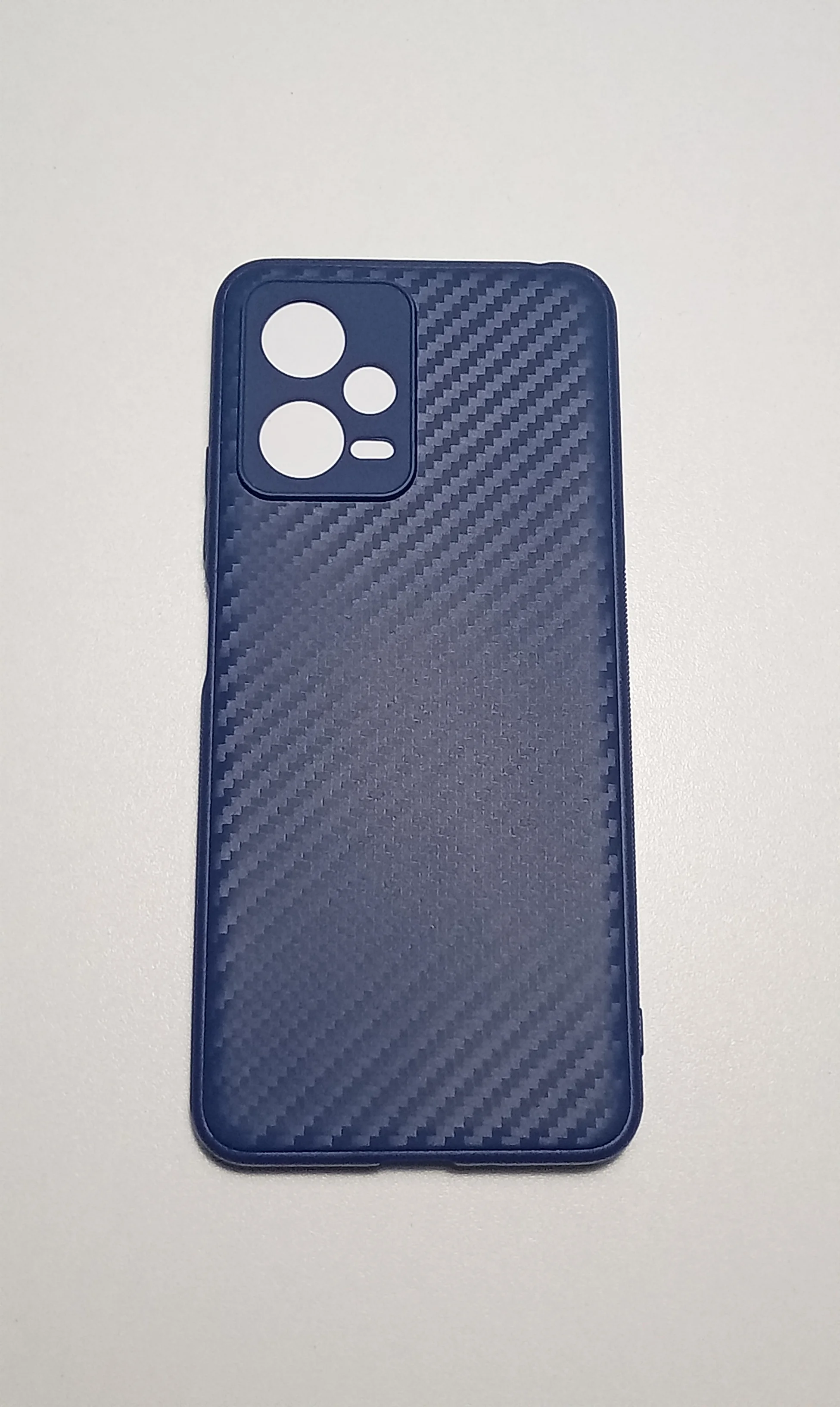 Синий чехол XIAOMI POCO X5 / XIAOMI REDMI NOTE 12 карбон с защитой камеры