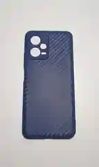 Синий чехол XIAOMI POCO X5 / XIAOMI REDMI NOTE 12 карбон с защитой камеры