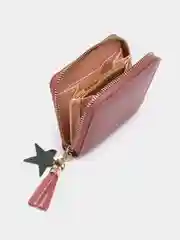 Красный кошелек женский, с карманом для монет, на молнии, для денег и карт, на подарок