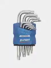 Набор имбусовых ключей TORX (ТОРКС), звездочки с отверстием, 9 предметов, 10-50 мм