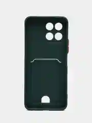Синий чехол для HONOR X6, HONOR X8 с защитой камеры и карманом для пластиковой карты