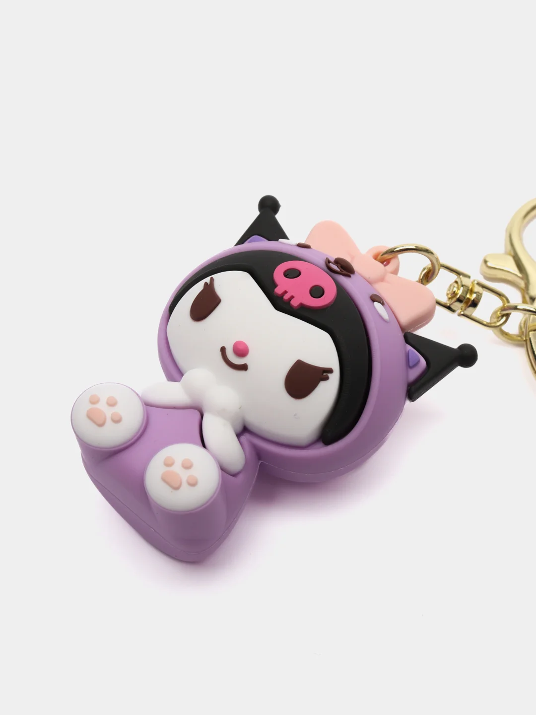 Бежевый брелок My Melody, Kuromi, Sinnamoroll, Hello Kitty