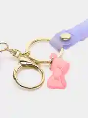 Бежевый брелок My Melody, Kuromi, Sinnamoroll, Hello Kitty