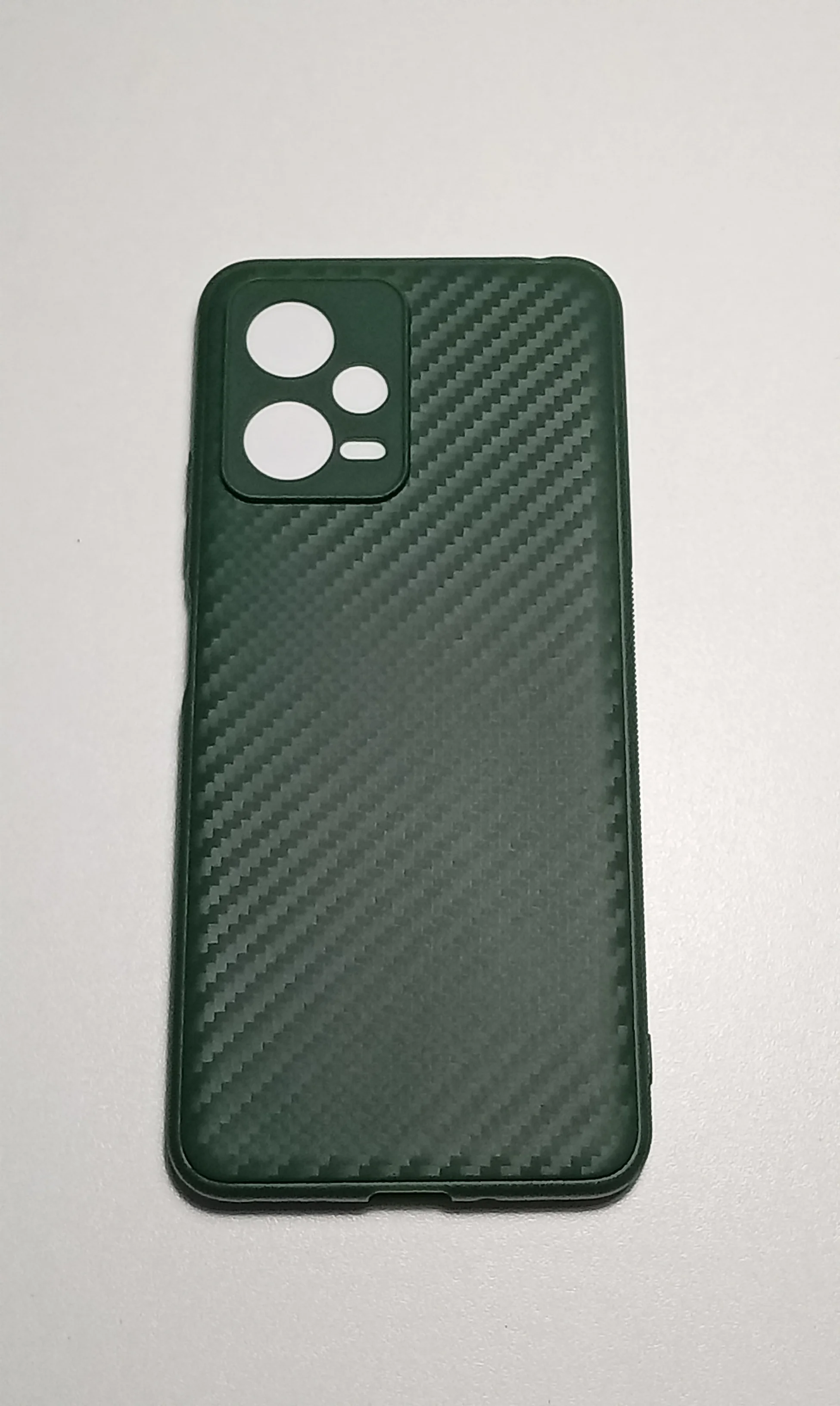 Зеленый чехол XIAOMI POCO X5 / XIAOMI REDMI NOTE 12 карбон с защитой камеры