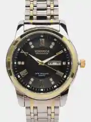 Желтый мужские наручные часы KINGNUOS K-1683 с календарем в, подарочной упаковке