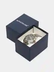 Желтый мужские наручные часы KINGNUOS K-1683 с календарем в, подарочной упаковке