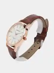 Коричневый мужские наручные часы KINGNUOS K-030, в подарочной упаковке
