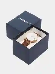 Коричневый мужские наручные часы KINGNUOS K-030, в подарочной упаковке