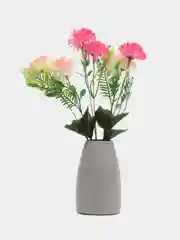 Розовый искусственные цветы хризантемы, букет.